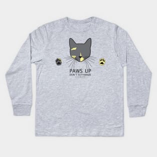 Paws Up (Diluted Tortie) Kids Long Sleeve T-Shirt